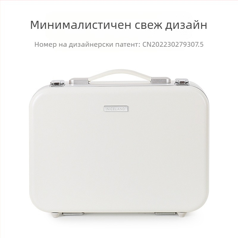 Чанта за грим с лампа с огледало LED лампа Професионална преносима кутия за съхранение на козметика с голям капацитет за гримьор