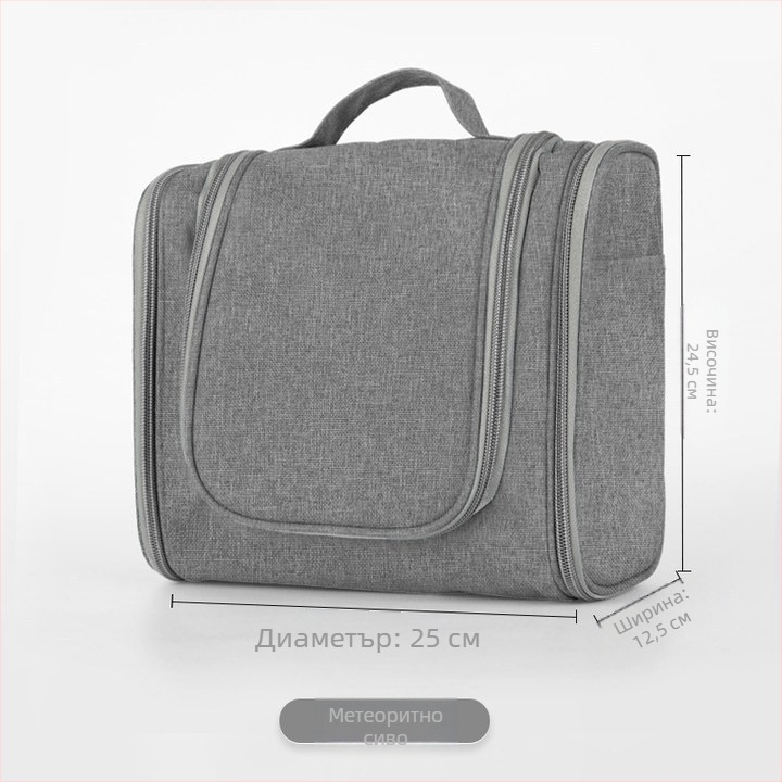 Голяма чанта за тоалетни принадлежности и гримове от изкуствена кожа, водоустойчива многослойна чанта за съхранение за мъже, за пътуване, с кука, на едро, водоустойчива и запечатана