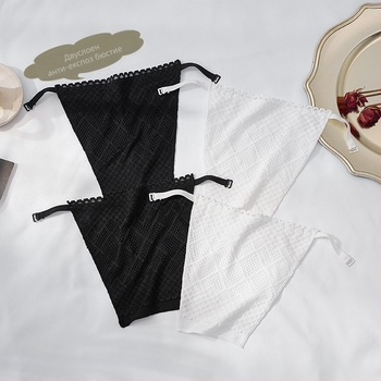 [1/2/3 части] двуслоен дантелен протектор за гърди, еднокомпонентен, с защита от излагане на светлина, за бягане