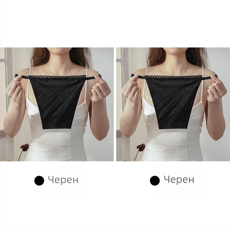 [1/2/3 части] двуслоен дантелен протектор за гърди, еднокомпонентен, с защита от излагане на светлина, за бягане