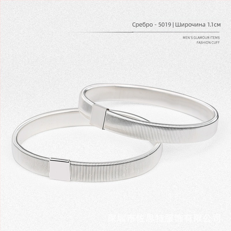 Мъжка риза с ръкави, скъсяващи се артефактни ръкави, европейски и американски ретро фиксирани, луксозни, бармански, бар риза, противоплъзгащ пръстен