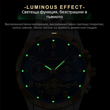 POEDAGAR Швейцарски многофункционален нов мъжки часовник водоустойчив светещ моден кварцов часовник външна търговия 972
