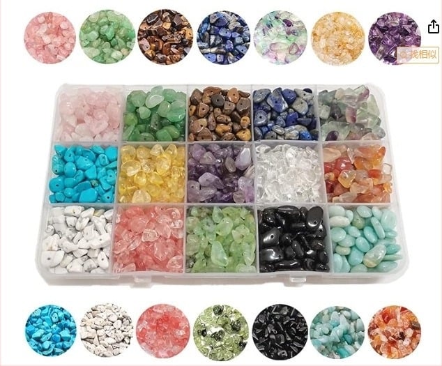 TEMU Amazon Hot Sale 15 Pig Natural Gravel Boxed Irregular DIY Bižuteries Accessories suit Bižuteries Accessories