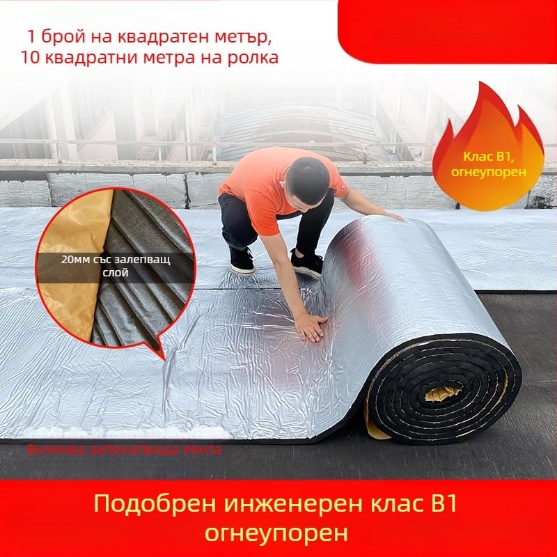 Изолация на покрива, памучна, устойчива на висока температура, огнеупорна кърпа, изолационно фолио за таван на покрива, самозалепваща се изолационна плоча за покрив