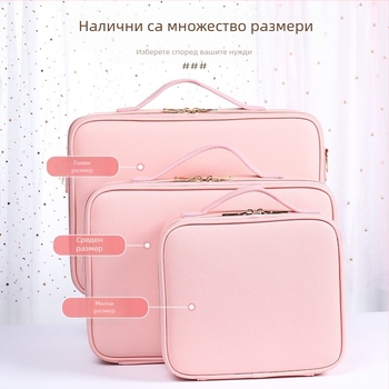 Комплект за красота, фризьорски аксесоари, амбулаторен куфар, кожен куфар за гримьор с колелца, многофункционален бръснарски салон, козметика за грим