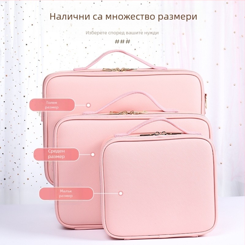 Комплект за красота, фризьорски аксесоари, амбулаторен куфар, кожен куфар за гримьор с колелца, многофункционален бръснарски салон, козметика за грим