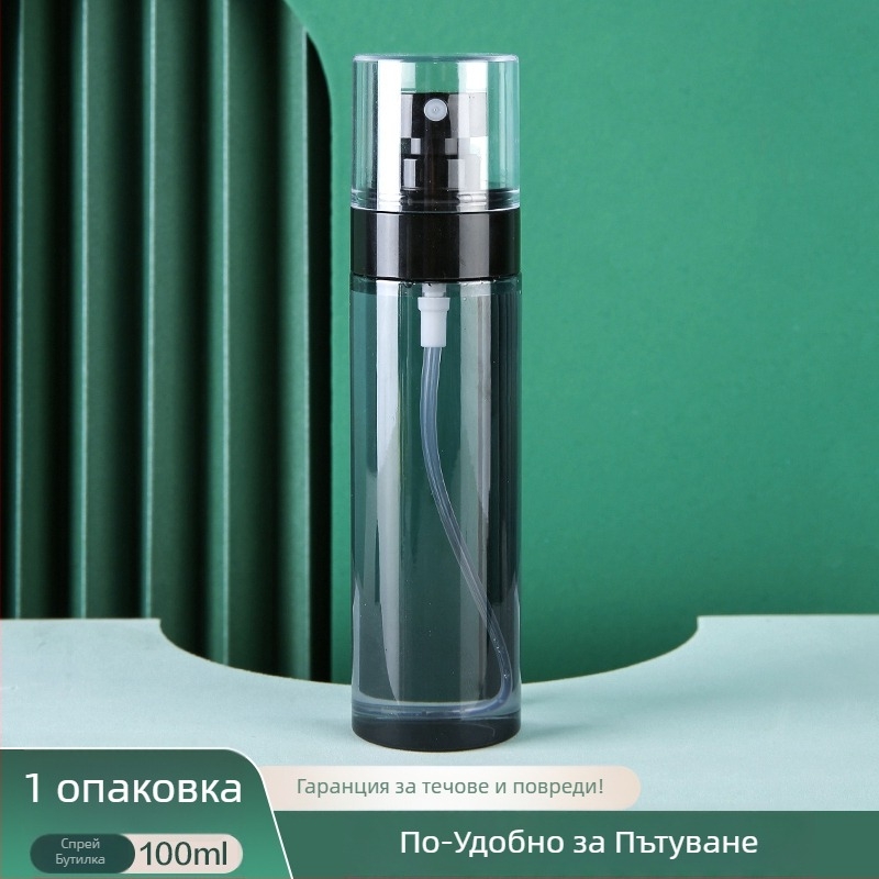 Спрей бутилка с ултрафина мъгла за пътуване, пълнител за лице, грим, хидратация, преносим, тип „push“, алкохол, малък спрей, за пътуване