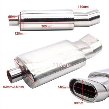 Фабрика Директна автомобилна модификация от неръждаема стомана за спортни автомобили звукова вълна универсална изпускателна тръба наклонено оръдие с нисък, тежък и дебел звуков барабан