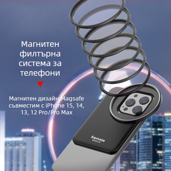 Филтър за мобилен телефон Magsafe, магнитен адаптер, подходящ за Apple Iphone16, леща за мобилен телефон, Nd намаляване на светлината, черен
