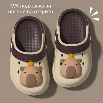 Капи Бала, детски обувки с дупка, летни, за момчета и бебета, неплъзгащи се, за малки момичета, с анимационни герои, за връхно облекло