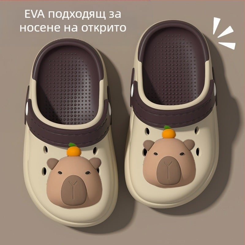 Капи Бала, детски обувки с дупка, летни, за момчета и бебета, неплъзгащи се, за малки момичета, с анимационни герои, за връхно облекло