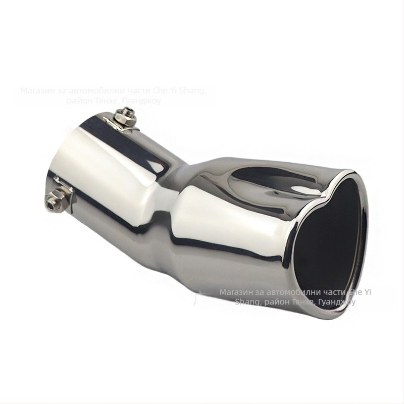 Трансграничен горещо продаван автомобил универсален заден гърло удебелен сърцевиден универсален неръждаем стомана печена синя изпускателна тръба модифициран ауспух