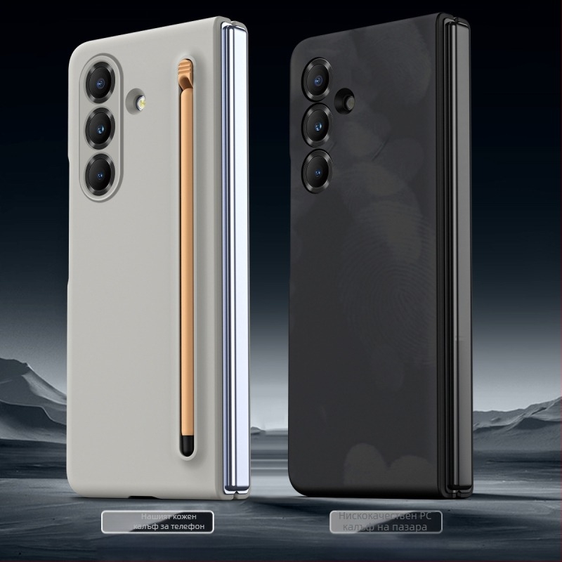Подходящ за калъф за мобилен телефон Samsung Z Fold7, официален калъф и фолио в същия стил, вградени със защитен калъф Stylus Fold6/5/4