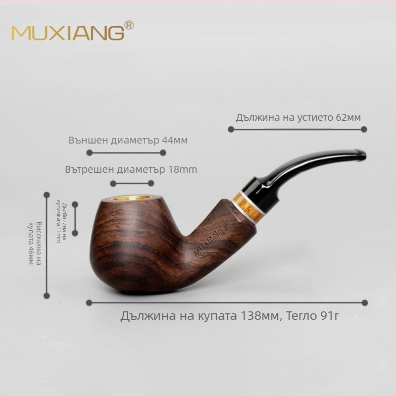 Лула от розово дърво Woody, трифункционална, суха лула, аксесоари за пушене на едро, чанта за тютюн, 9 мм, филтрирана, масивна дървена лула от сандалово дърво