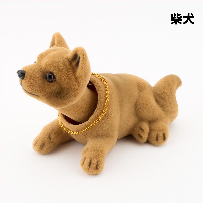 Декорация за кола с клатеща глава, симулация на клатеща глава, аксесоари за кукли, кола с движеща се глава от смола, кола с движеща се глава, пролетно куче на едро