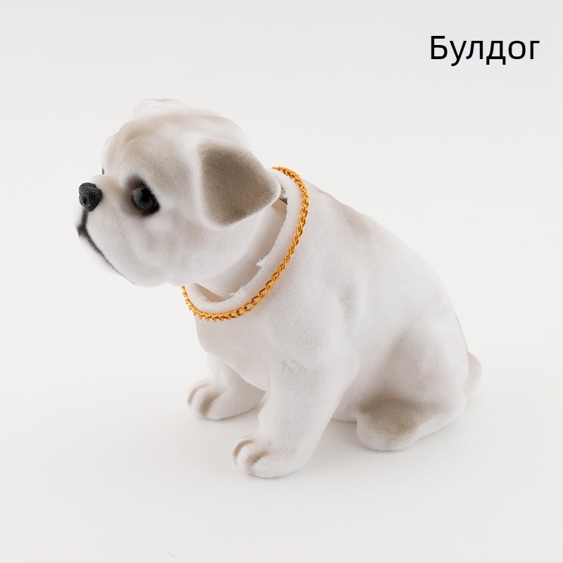 Декорация за кола с клатеща глава, симулация на клатеща глава, аксесоари за кукли, кола с движеща се глава от смола, кола с движеща се глава, пролетно куче на едро