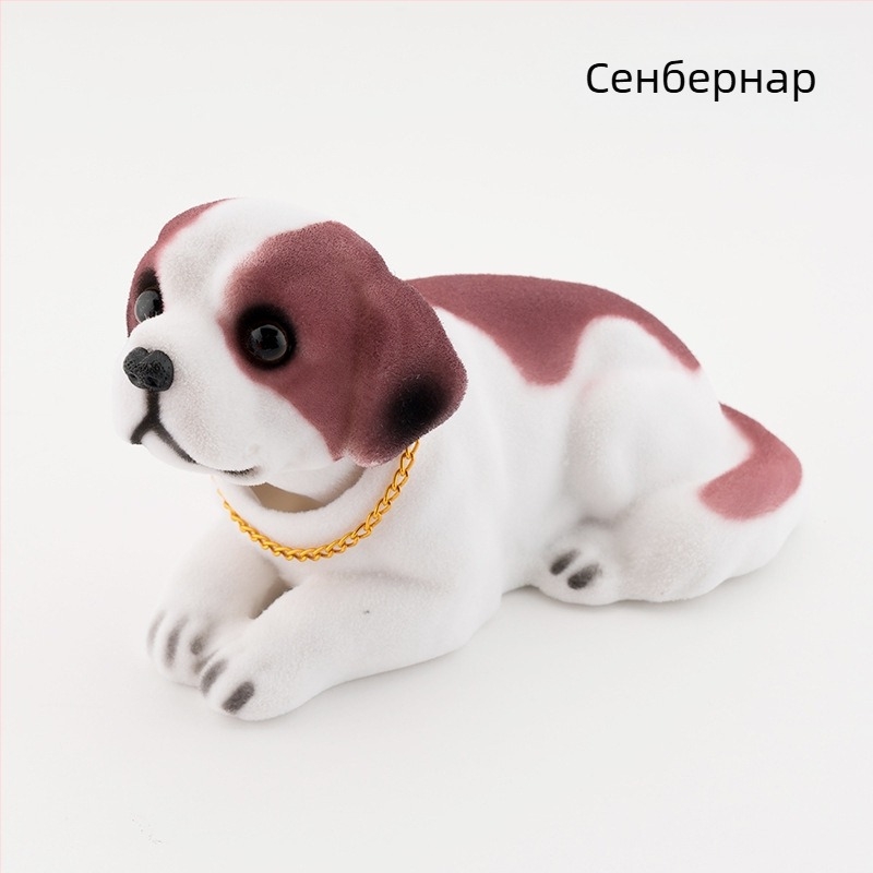 Декорация за кола с клатеща глава, симулация на клатеща глава, аксесоари за кукли, кола с движеща се глава от смола, кола с движеща се глава, пролетно куче на едро