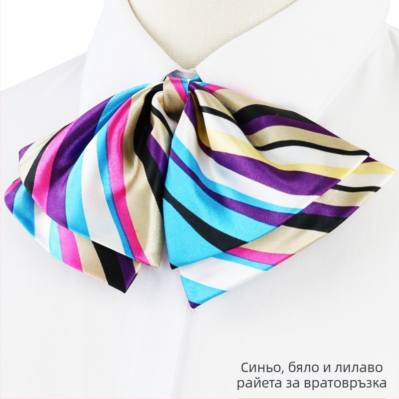 Професионална яка с цветя, стюардеса, бизнес студент, работно облекло, униформена риза, дамска риза с връзки, безплатна папионка