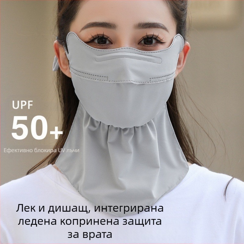 Лятна слънцезащитна маска Ice Silk, защита на врата, слънцезащита, UV защита, дишаща 3D стерео защита на очите, слънцезащитен балсам за открито