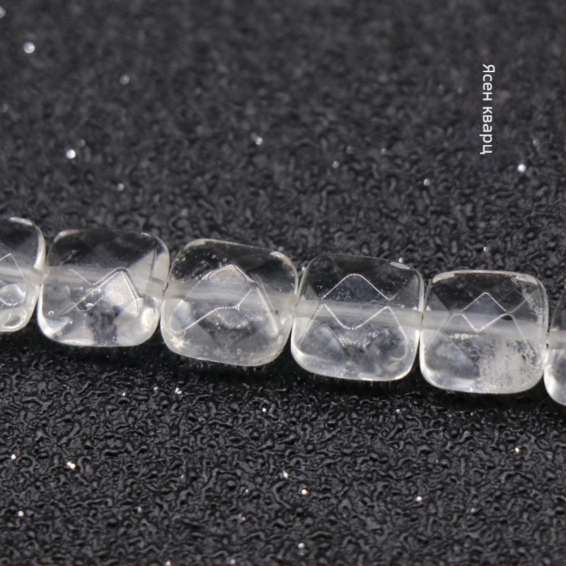 Кристален ахат, полускъпоценен камък 8 мм, квадратни фасетирани мъниста, свободни, гривна "Направи си сам", колие, бижута, аксесоари, материали, едро