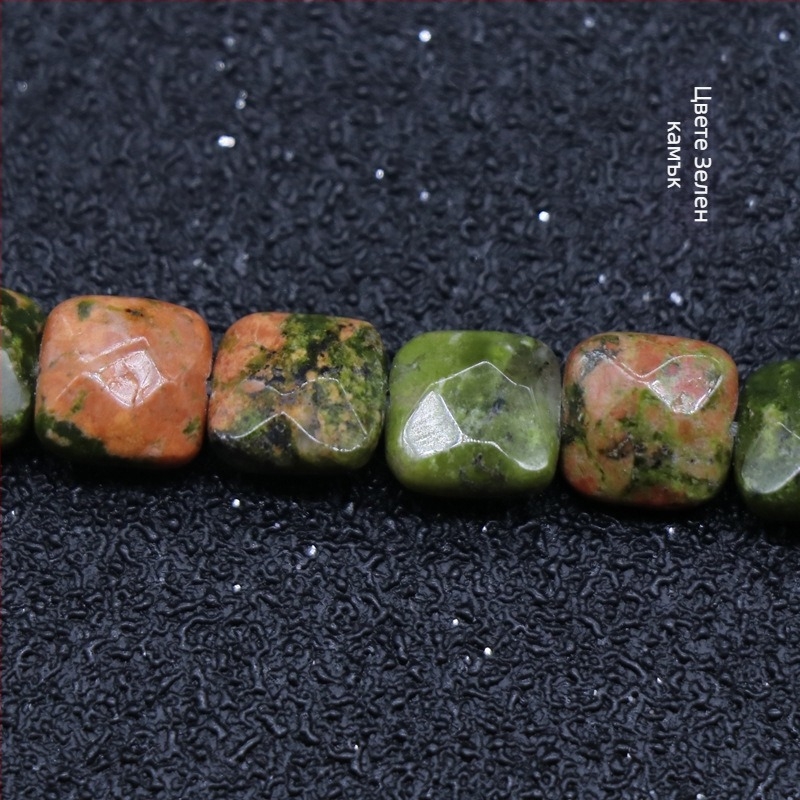 Кристален ахат, полускъпоценен камък 8 мм, квадратни фасетирани мъниста, свободни, гривна "Направи си сам", колие, бижута, аксесоари, материали, едро