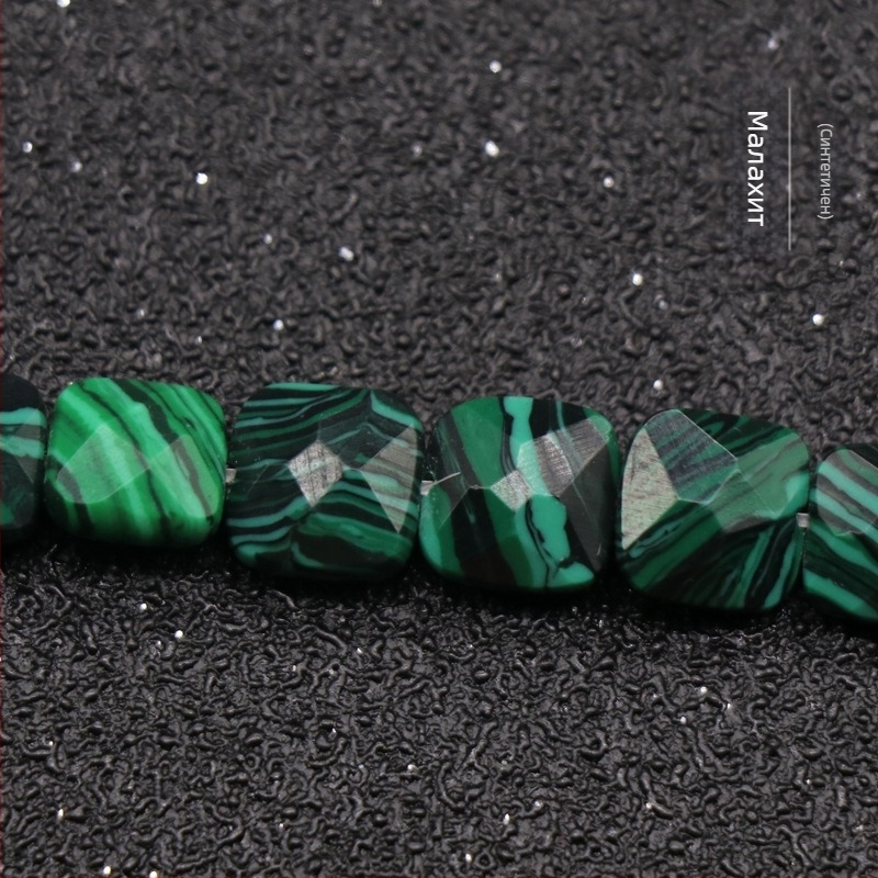 Кристален ахат, полускъпоценен камък 8 мм, квадратни фасетирани мъниста, свободни, гривна "Направи си сам", колие, бижута, аксесоари, материали, едро