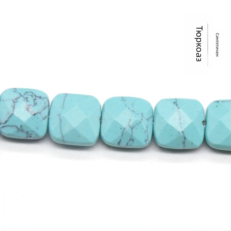 Кристален ахат, полускъпоценен камък 8 мм, квадратни фасетирани мъниста, свободни, гривна "Направи си сам", колие, бижута, аксесоари, материали, едро