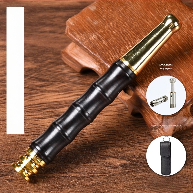 Филтър за цигари Jinsinan от масивно дърво, цигарен филтър, едър, среден и фин, за трикратна употреба, циркулационен тип, може да се пере