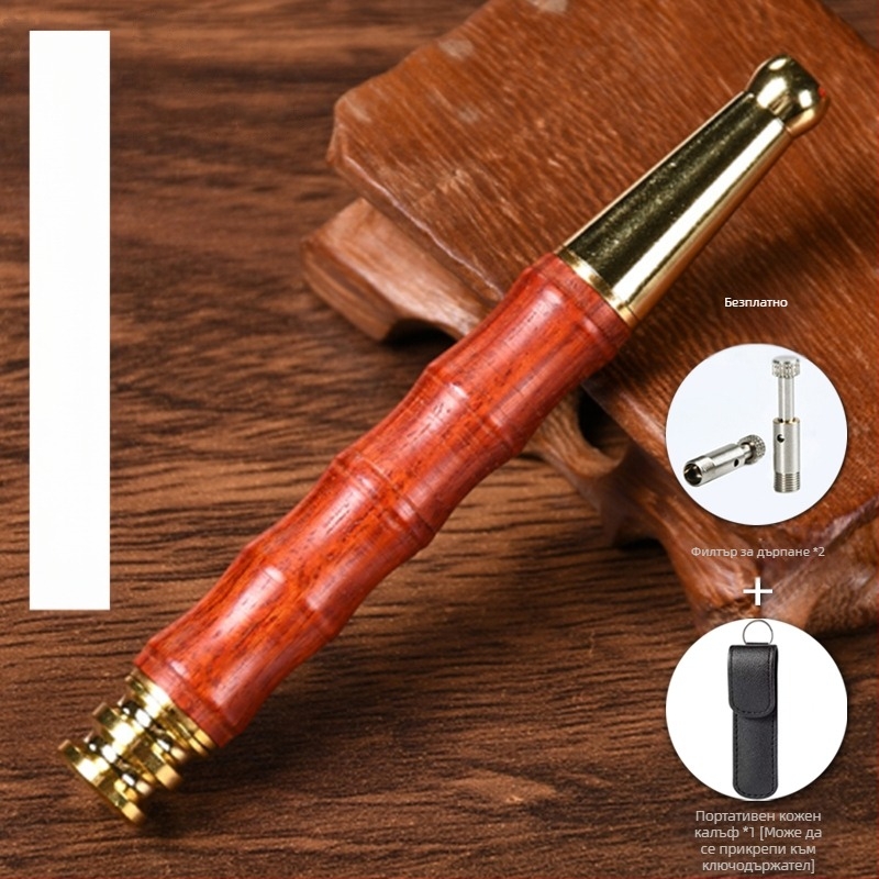 Филтър за цигари Jinsinan от масивно дърво, цигарен филтър, едър, среден и фин, за трикратна употреба, циркулационен тип, може да се пере