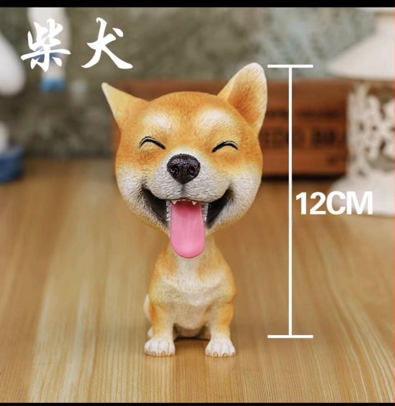 Украси за кучета с фигурки на кръстоска отвъд границата, креативни и сладки украшения за кола, сладки кукли-симулатори на кучета и котки, световноизвестни кучета