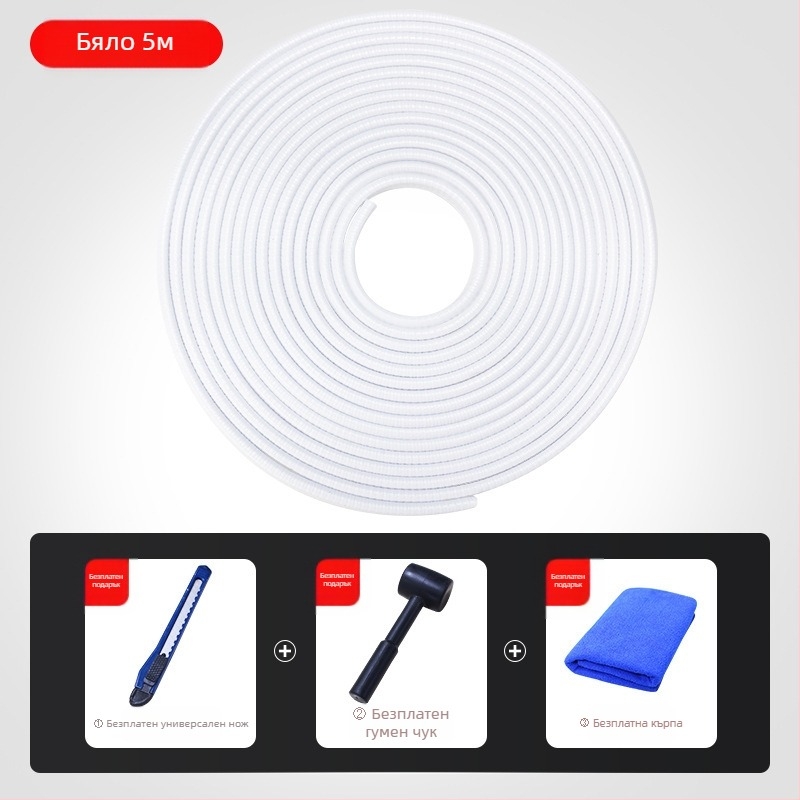 Лента против сблъсък за автомобилни врати, универсална защитна лента за ръбове на врати, незалепваща лента за отваряне на врати, антидраскотина, неравности, декоративни материали