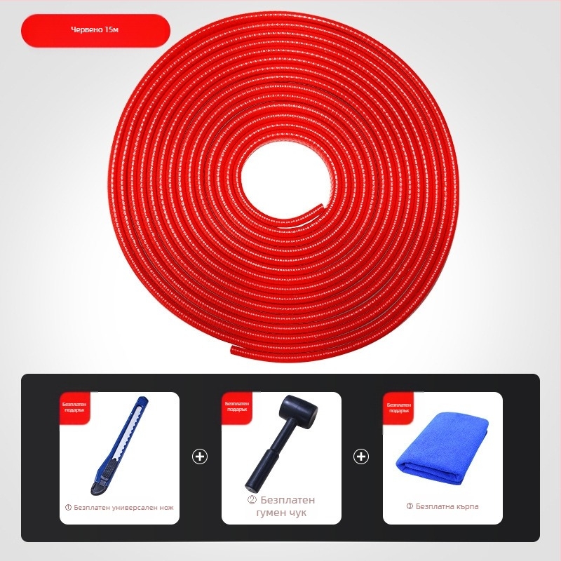 Лента против сблъсък за автомобилни врати, универсална защитна лента за ръбове на врати, незалепваща лента за отваряне на врати, антидраскотина, неравности, декоративни материали