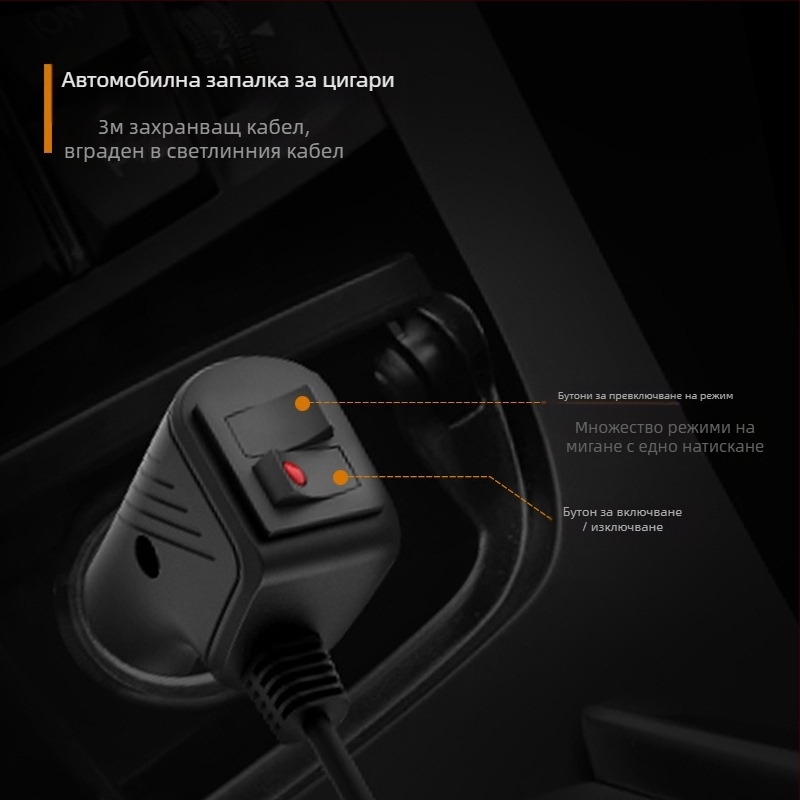 Автомобилен COB предупредителен LED светло с четиристранна строб лампа, модел JSD12/15, корпус от алуминий+PC, LED източник, 50000 ч експлоатационен живот