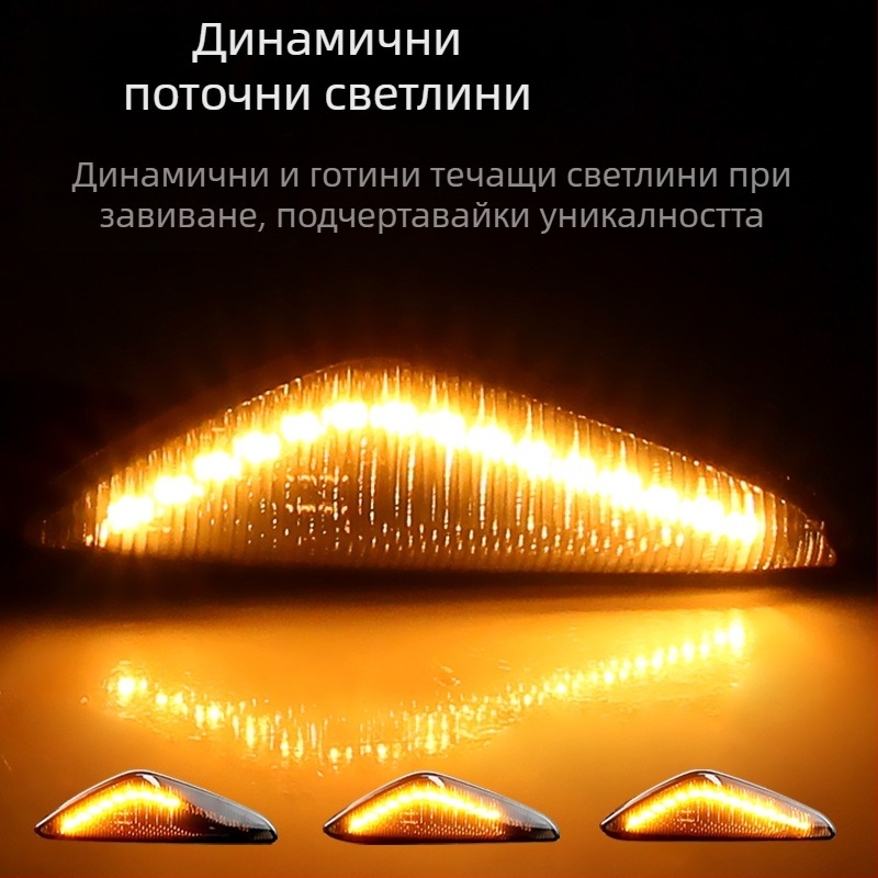 BMW E70/E71 X3/X6 LED страничен мигач — 12V, 6000K, 3W, модел PZ068-2LY