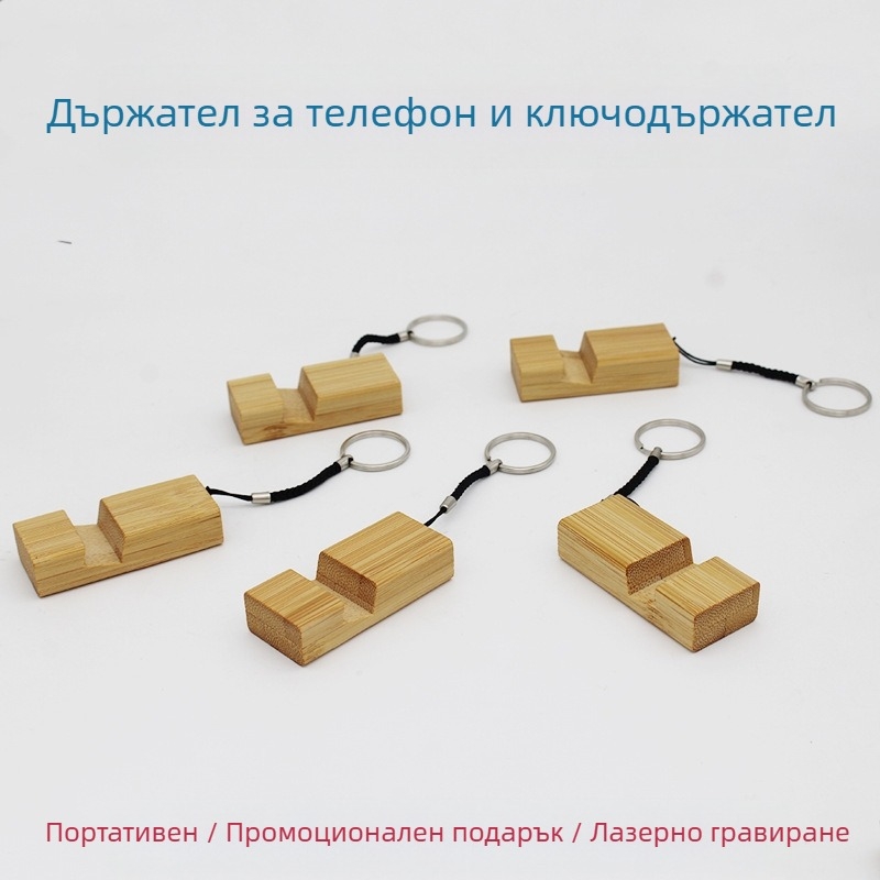 Десктоп стойка за телефон, бамбук, модел SCZM-003, универсална съвместимост
