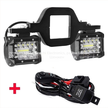 Офроуд работна светлина за автомобил – лента, 3 реда, 20 LED, 60W, 12–24V, WSQ-60WXSD
