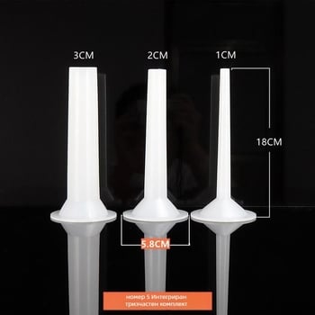 Bolmei No.5 удължена тройна колбасна воронка – пластмасова приставка за месомелачка