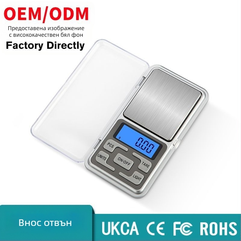 DH-668 електронна везна за дома, компактна преносима електронна везна, електронно измерване, захранване с 2×AAA батерии, мултифункционална, обхват до 500 г