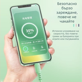 3-в-1 кабел за данни с бързо зареждане: Lightning, Micro USB, USB-C – 3A изход