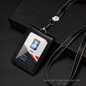 Кожена поставка за служебна карта с шнур – Inbosan Work Card Holster-1, Тип карта, Печат на лого Can, Ръчна изработка/термотрансфер/ситопечат