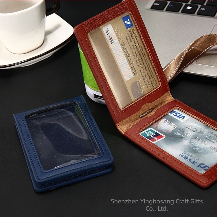 Кожена поставка за служебна карта с шнур – Inbosan Work Card Holster-1, Тип карта, Печат на лого Can, Ръчна изработка/термотрансфер/ситопечат