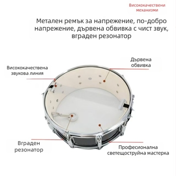 Сна́р барабан SG-SJG, пясъкоструйна глава, маршов стил, марка Sgtjsgrx