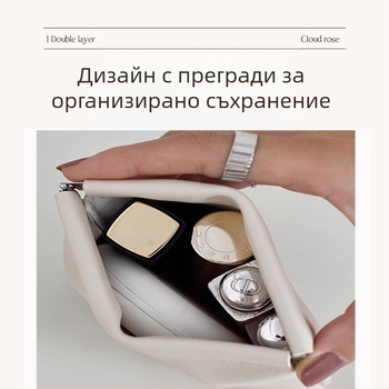 Калъф за кабели с автоматично затваряне, PU външен слой и фланелена подплата, водоустойчив органайзер за кабели, слушалки и зарядно