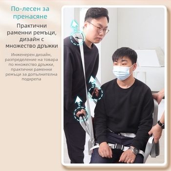 Medicure Медицинска подложка за пренасяне Bd02 модел, Oxford плат, персонализация налична, за преместване и обръщане на пациенти