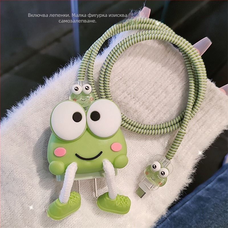 Карикатурен стил протектор за кабел за данни за iPhone 14 с защита срещу счупване