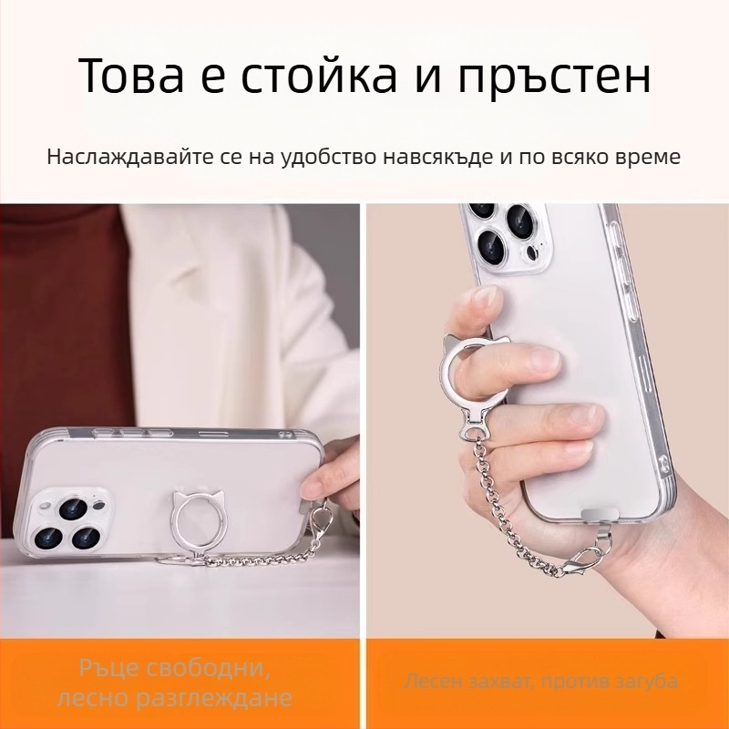Ланярд за мобилен телефон с дизайн котешка глава, алуминиева сплав, метална катарама, отделям шнур, издръжлив