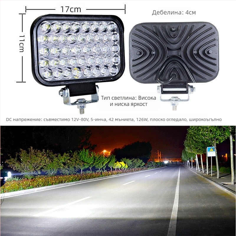 LED прожектор за автомобил - алуминиев корпус от литейна сплав, 3W LED източник, PC капак, водоустойчив, подходящ за автомобили, камиони, електрически превозни средства и триколки