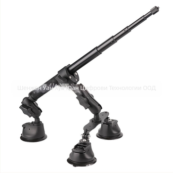 Автомобилен вакуумен държач с монопод за Insta360 X3, GoPro и DJI Action — трета перспектива