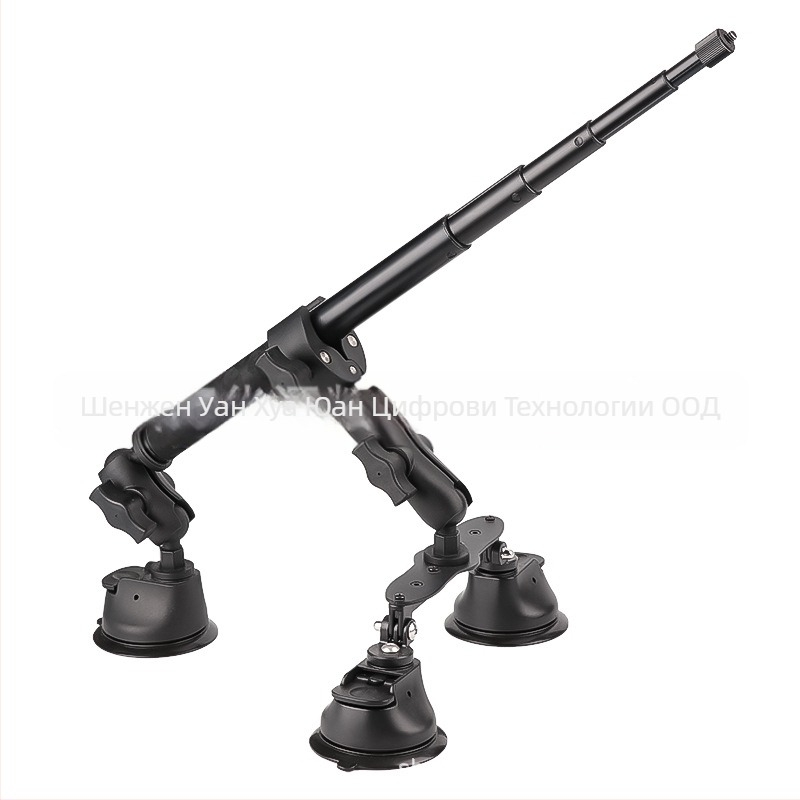 Автомобилен вакуумен държач с монопод за Insta360 X3, GoPro и DJI Action — трета перспектива