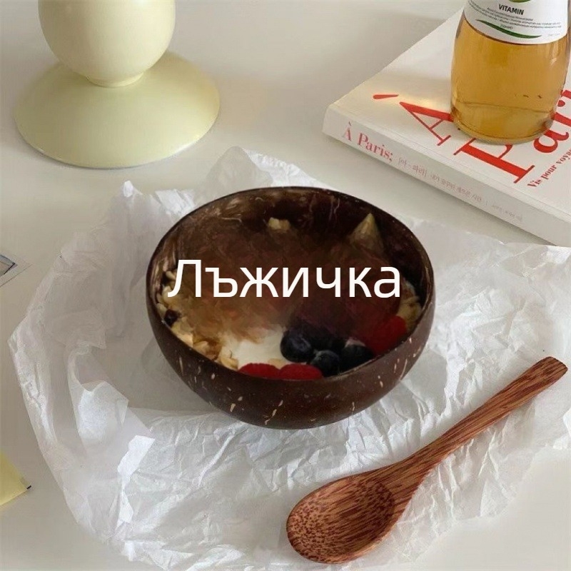 Strong Merchants комплект купа и лъжичка за пара яйца, овална форма, повърхност с еднообразно формиране, минималистичен стил, новокитайски стил за деца